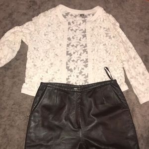 LEATHER BROWN Lord &Taylor PANTS